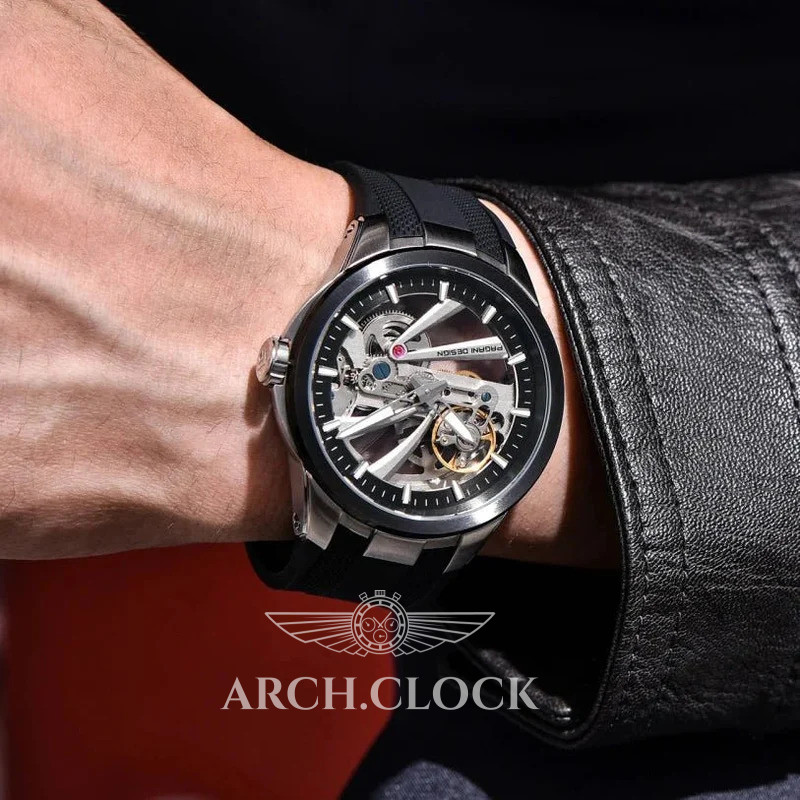 Часы Pagani Design PD-YS030 Silver-Black Rubber, фото 3