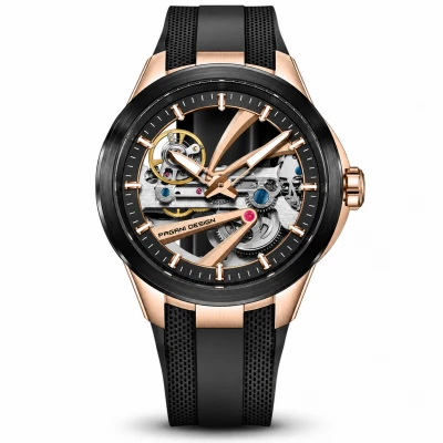 Pagani Design PD-YS030 Rose Gold-Black Rubber