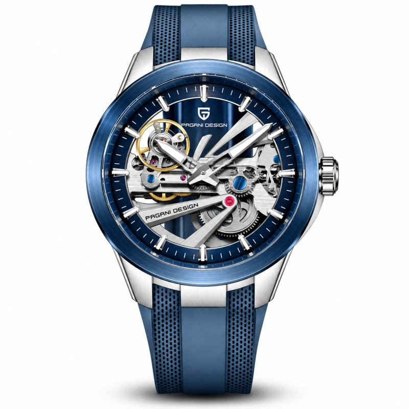 Часы Pagani Design PD-YS030 Silver-Blue Rubber, фото 1