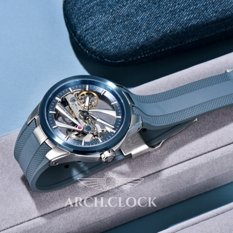 Часы Pagani Design PD-YS030 Silver-Blue Rubber, фото 2