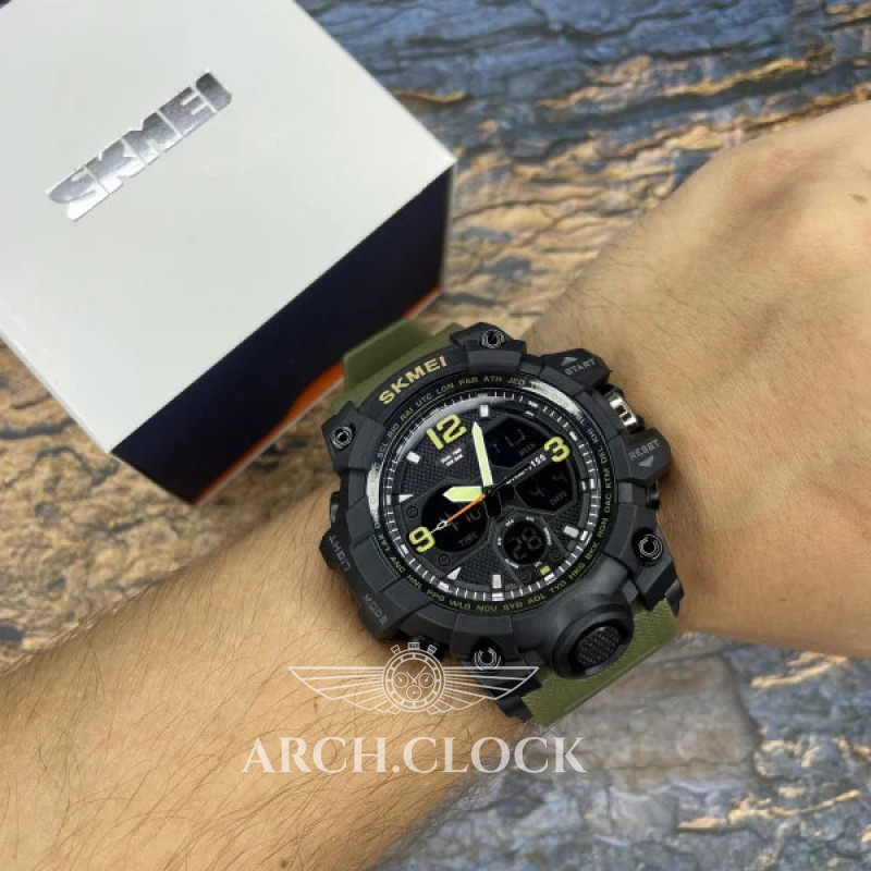 Годинник Skmei 1155 Black-Military, фото 7