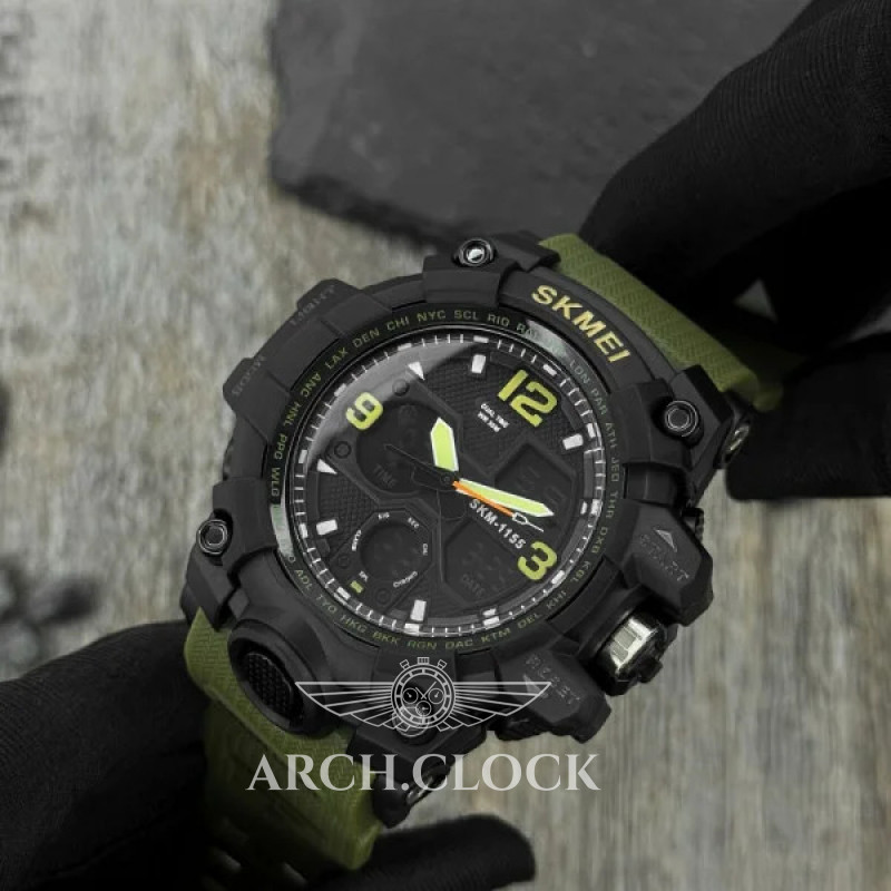 Годинник Skmei 1155 Black-Military, фото 5
