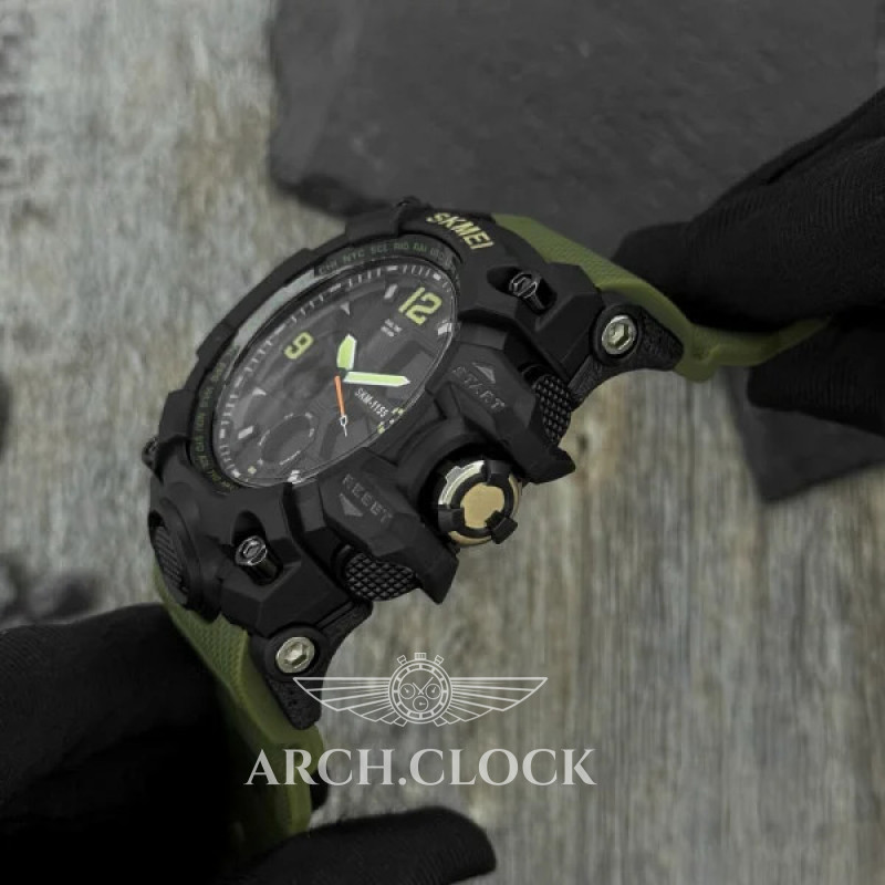 Годинник Skmei 1155 Black-Military, фото 2