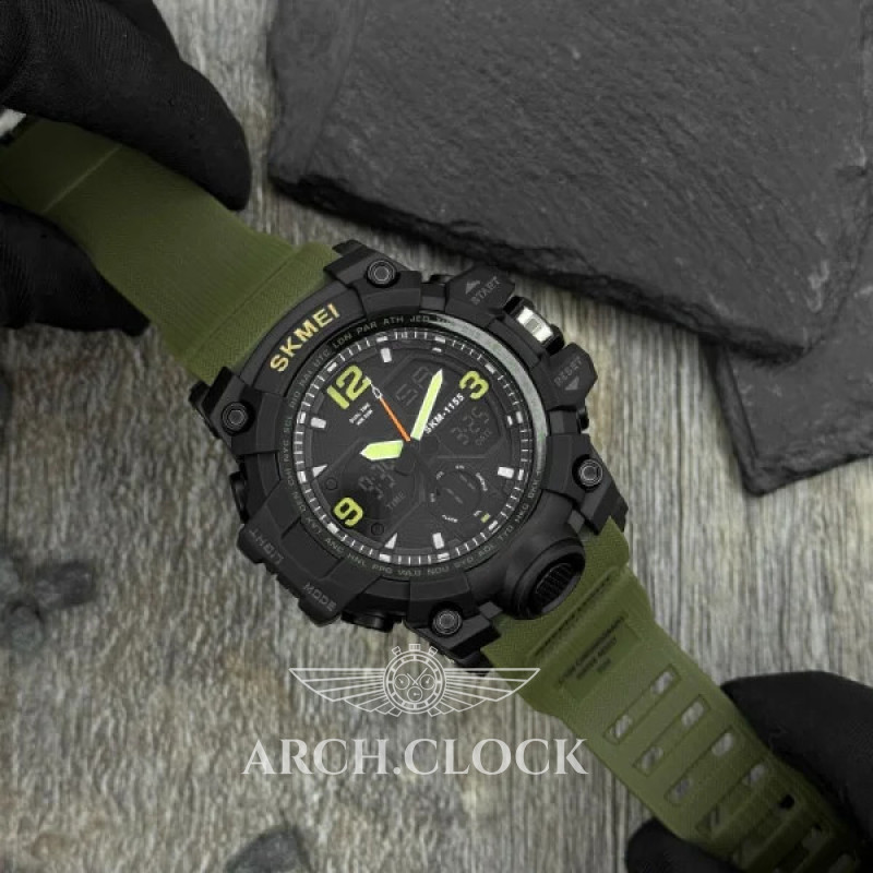 Годинник Skmei 1155 Black-Military, фото 10