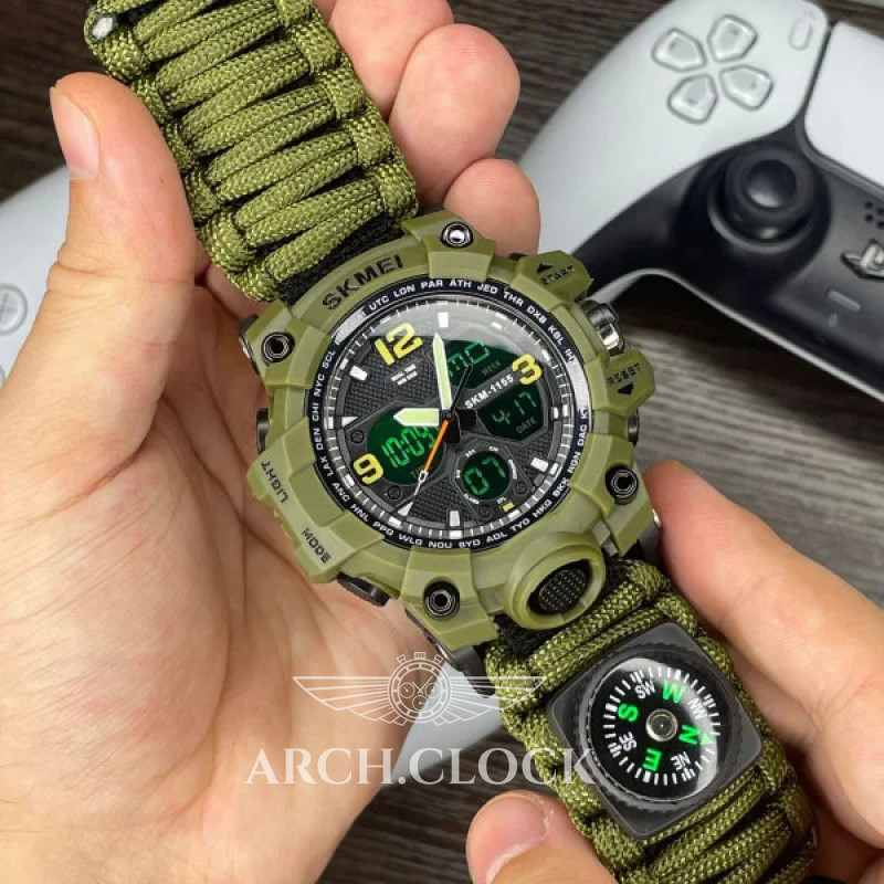 Годинник Skmei 1155BNAG Army Green, фото 2