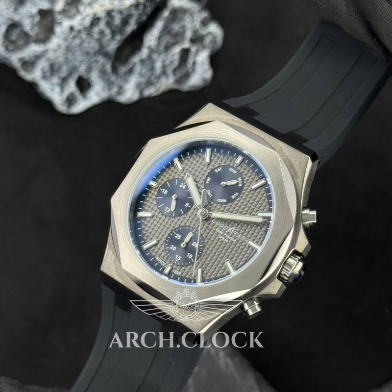 Годинник Goodyear Chrono Apex Noir Silver-Black, фото 2