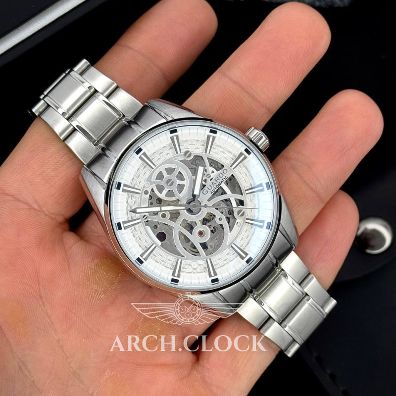 Годинник GUARDO Eclipse Skeleton Prestige White, фото 4