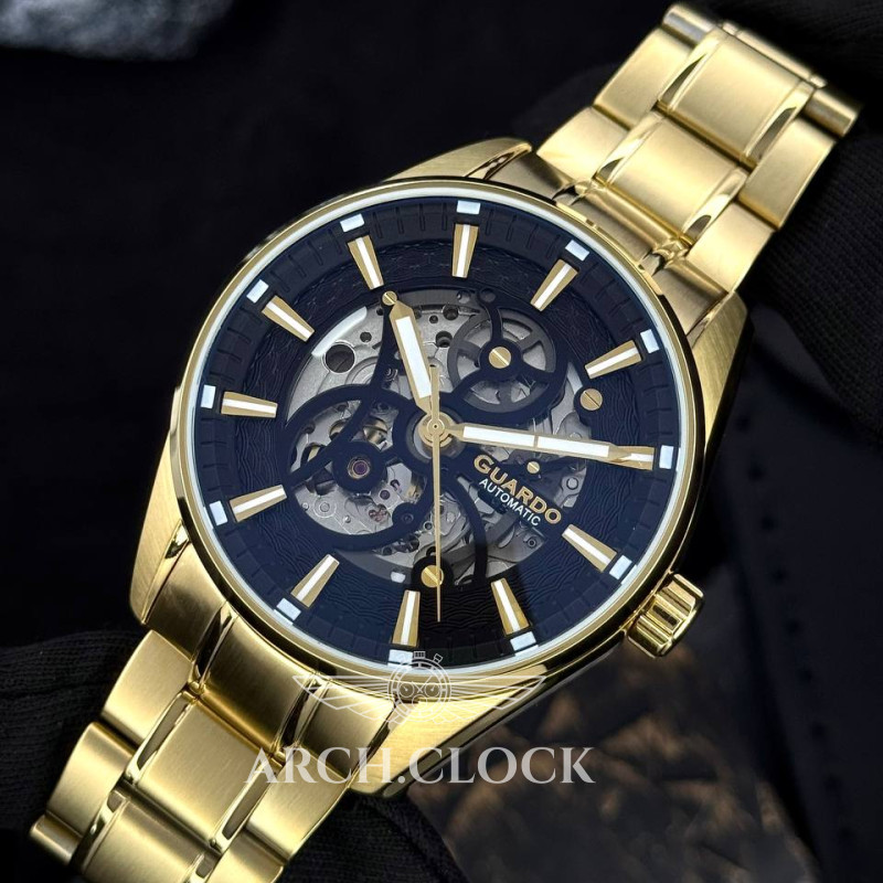 Часы GUARDO Eclipse Skeleton Prestige Gold, фото 4