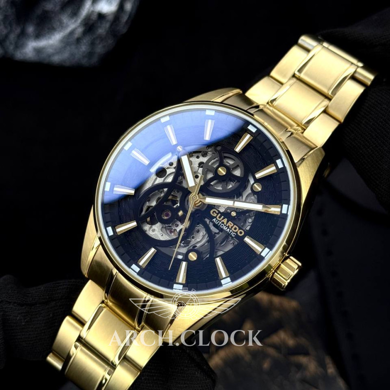Часы GUARDO Eclipse Skeleton Prestige Gold, фото 6