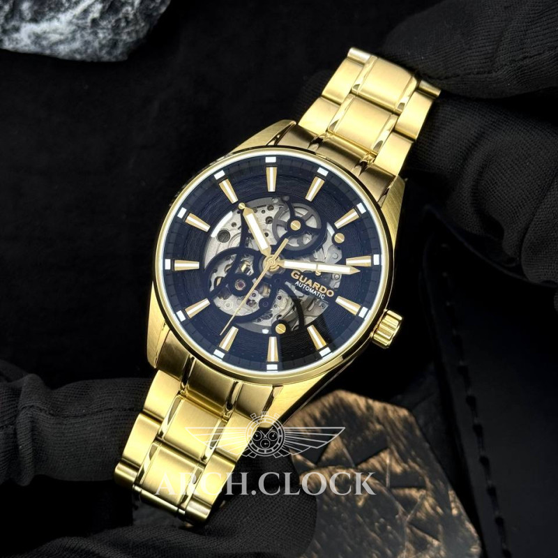 Часы GUARDO Eclipse Skeleton Prestige Gold, фото 5