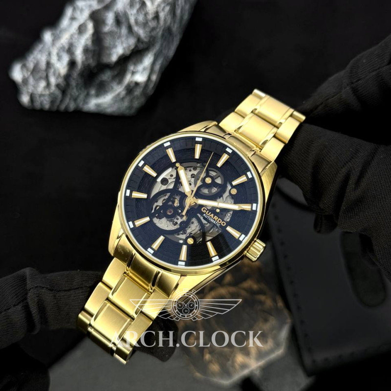 Часы GUARDO Eclipse Skeleton Prestige Gold, фото 10