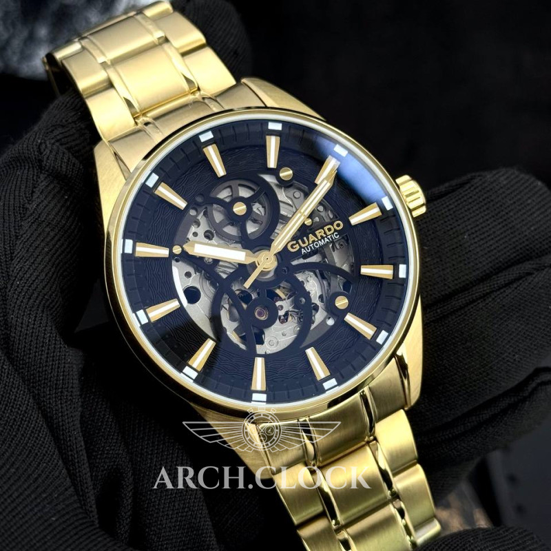 Часы GUARDO Eclipse Skeleton Prestige Gold, фото 2