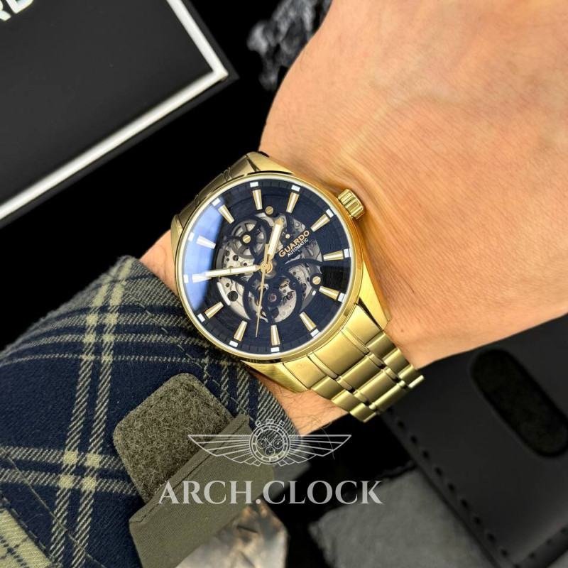 Часы GUARDO Eclipse Skeleton Prestige Gold, фото 7