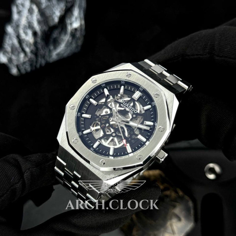 Годинник GUARDO Royal Octane Skeleton Black, фото 5