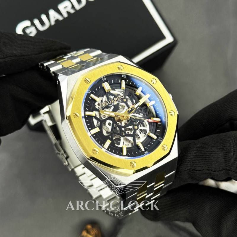 Годинник GUARDO Royal Octane Skeleton Gold, фото 7
