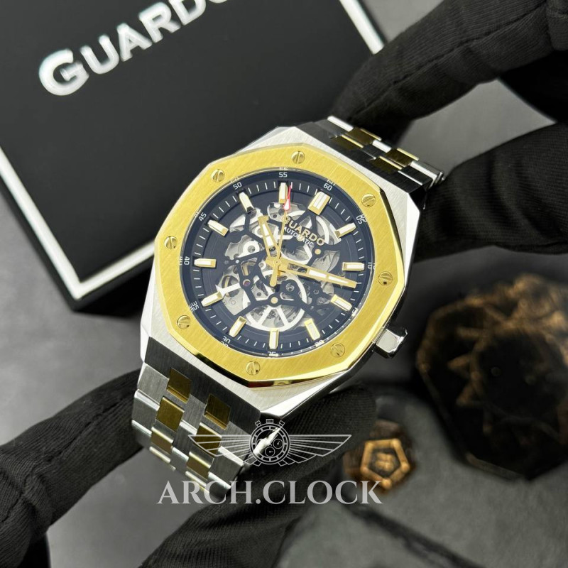 Годинник GUARDO Royal Octane Skeleton Gold, фото 6