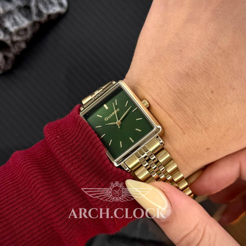 Годинник GUARDO Royal Recto Green, фото 3
