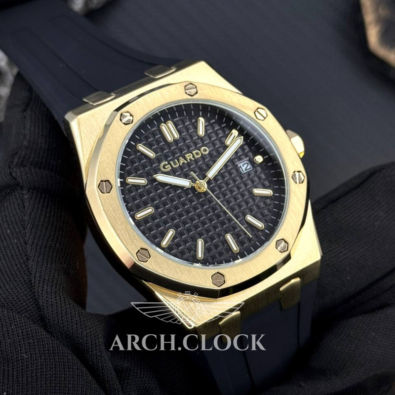 Годинник GUARDO Axiom Noir Sport Gold, фото 2