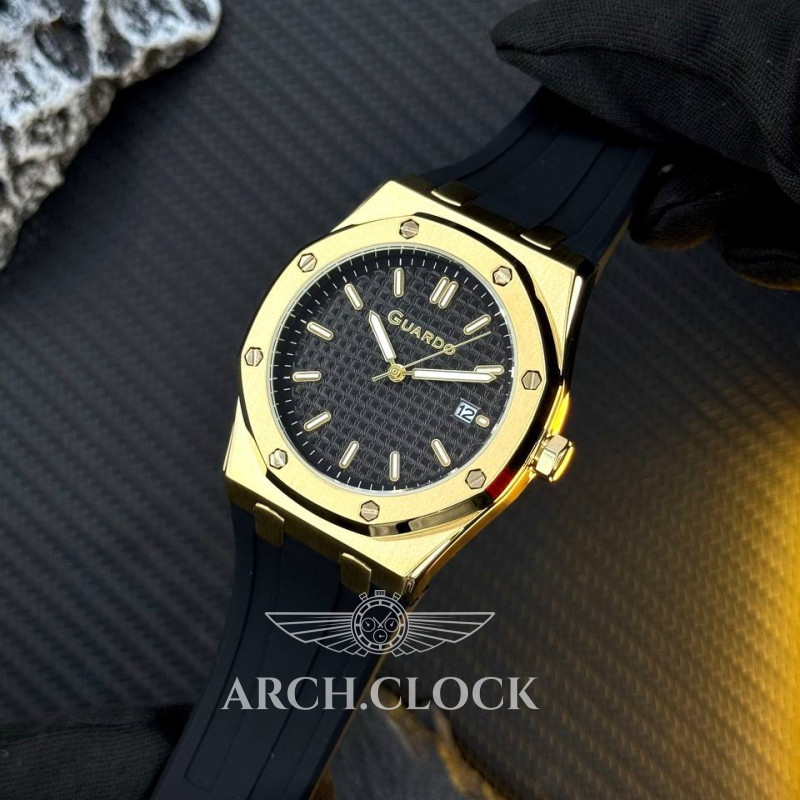 Годинник GUARDO Axiom Noir Sport Gold, фото 9