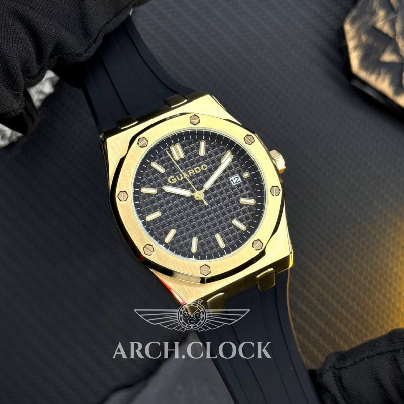 Годинник GUARDO Axiom Noir Sport Gold, фото 10