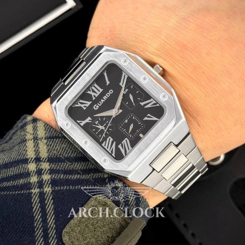 Годинник GUARDO Noir Regent Steel, фото 5