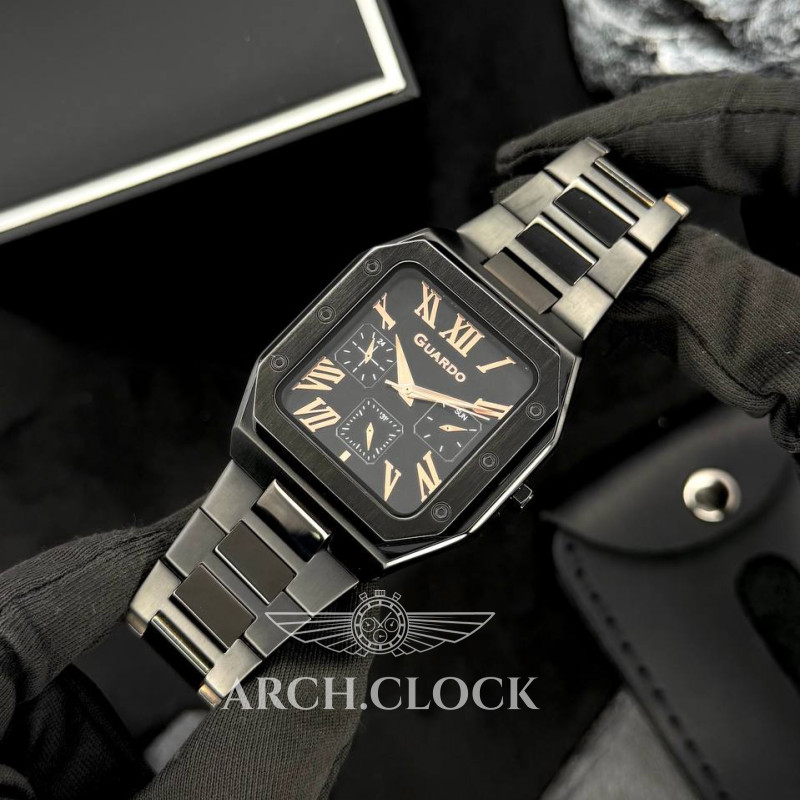 Годинник GUARDO Noir Regent Steel Black, фото 2