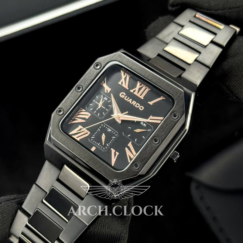 Годинник GUARDO Noir Regent Steel Black, фото 5