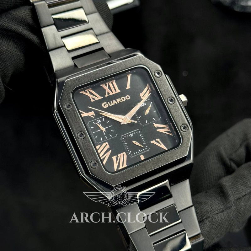 Годинник GUARDO Noir Regent Steel Black, фото 7