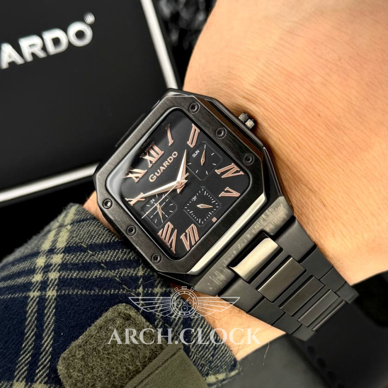 Годинник GUARDO Noir Regent Steel Black, фото 3