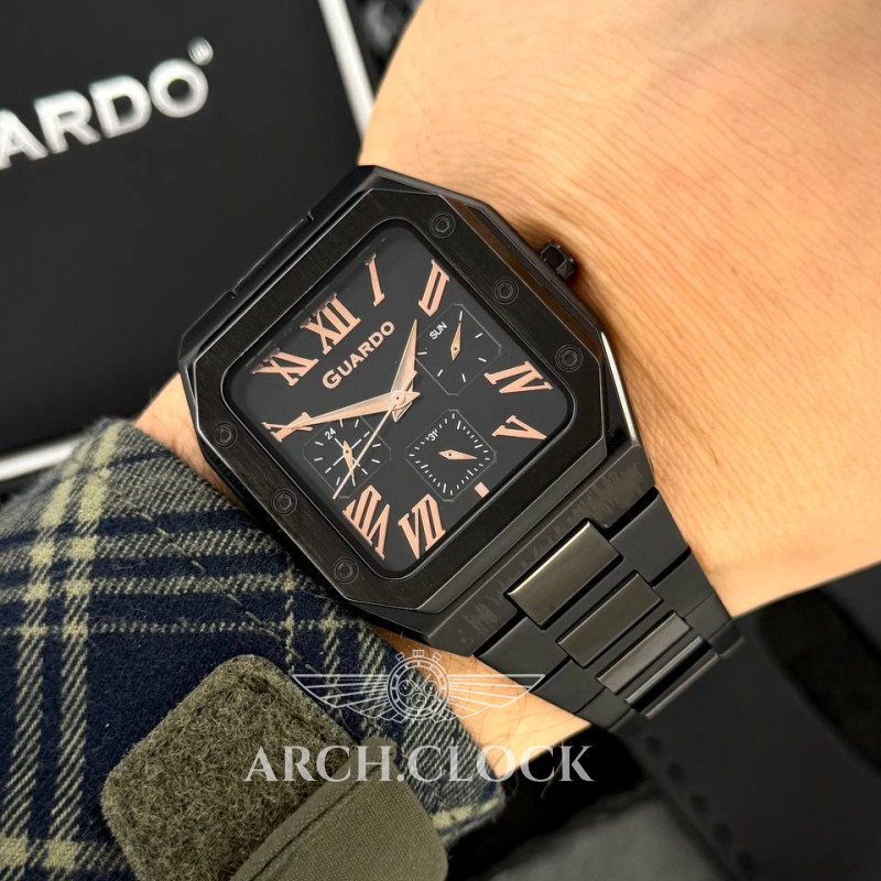 Годинник GUARDO Noir Regent Steel Black, фото 8