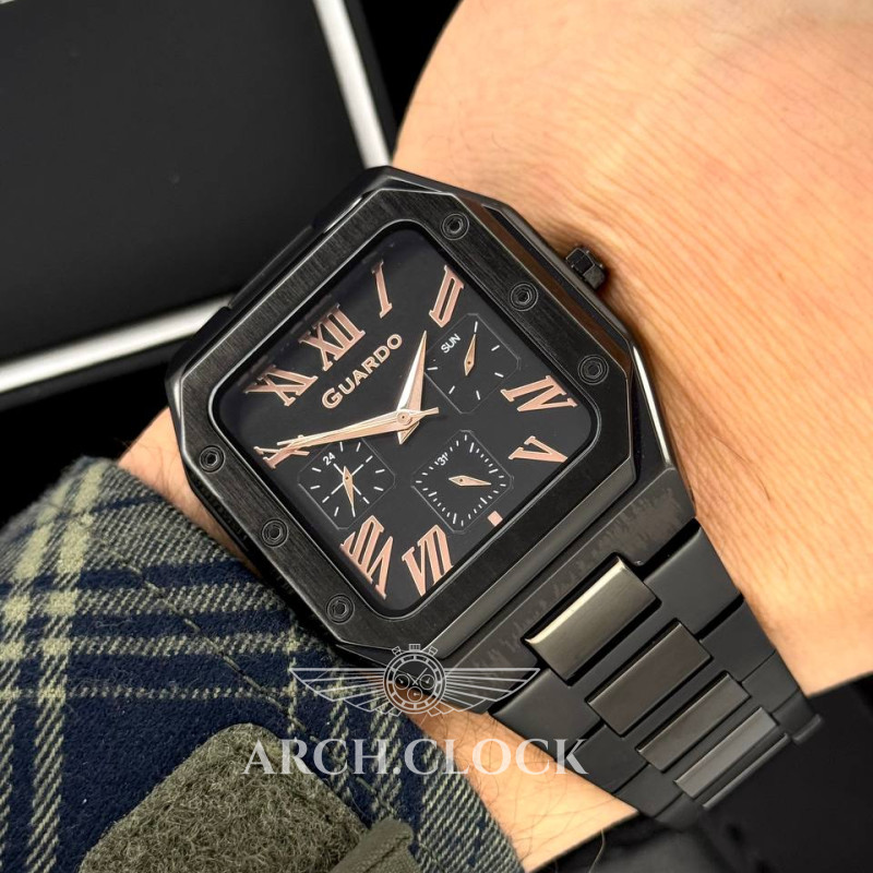 Годинник GUARDO Noir Regent Steel Black, фото 6