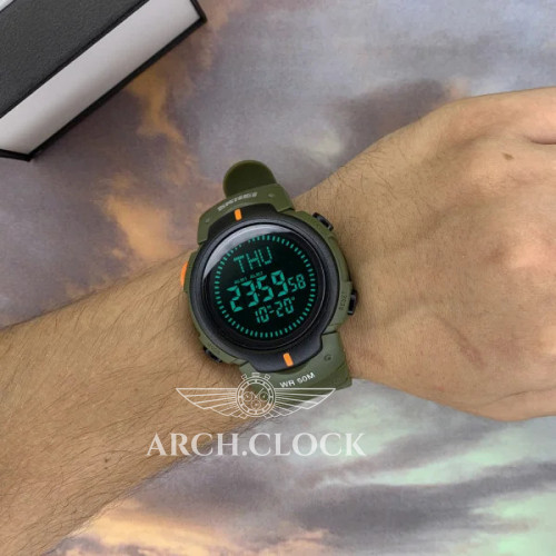 Skmei 1231AG Military Smart Watch + Compass