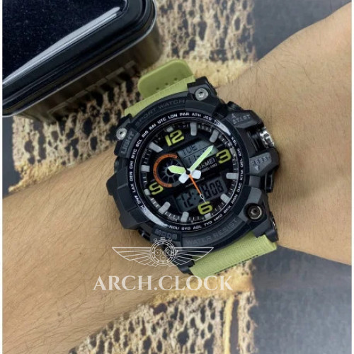 Skmei 1283 Black-Khaki Wristband