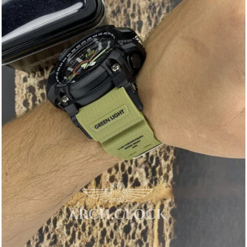Годинник Skmei 1283 Black-Khaki Wristband, фото 4