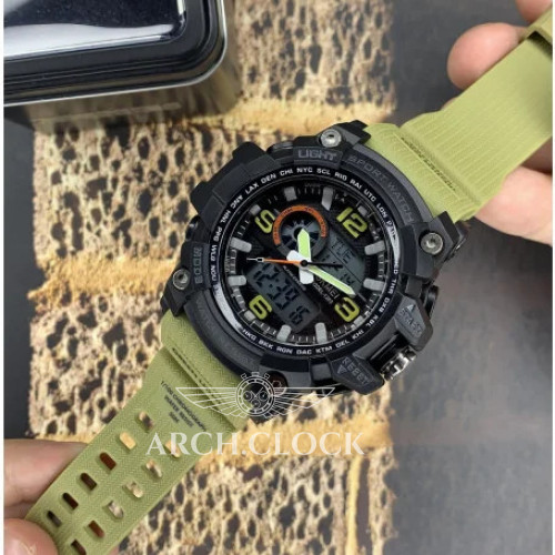 Skmei 1283 Black-Khaki Wristband