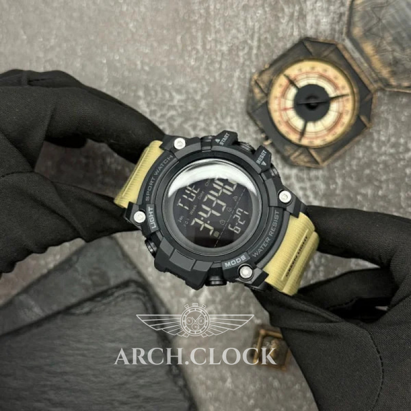 Часы Skmei 1384 Black-Khaki Wrisband, фото 3