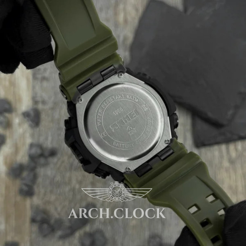 Годинник Skmei 1356AG Army Green + Compass, фото 10
