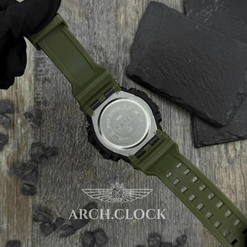 Годинник Skmei 1356AG Army Green + Compass, фото 6