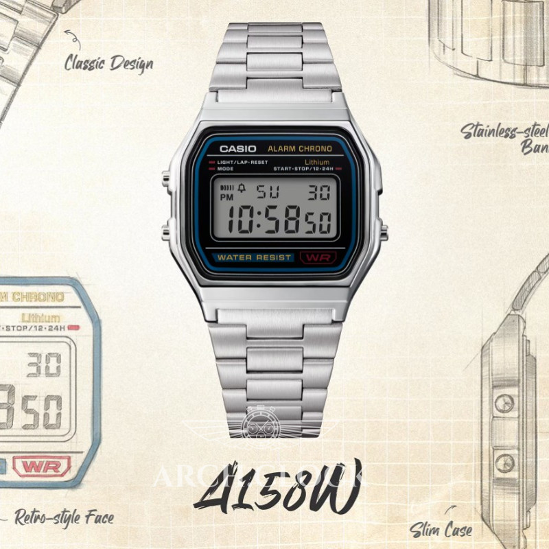 Годинник Casio A158WA-1D, фото 7