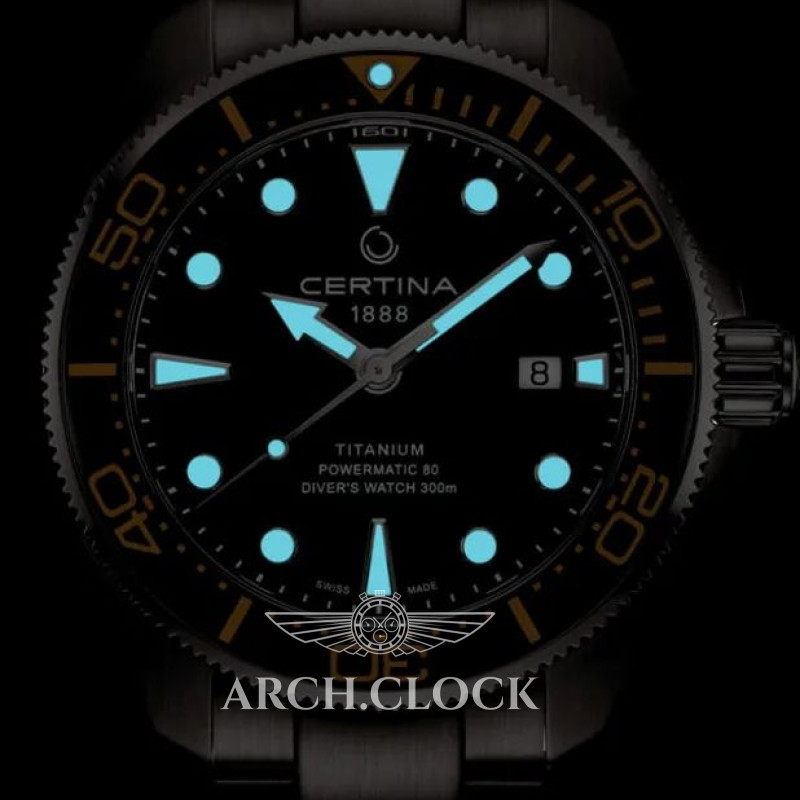 Годинник Certina C032.607.44.051.00 DS Diver 300m Titanium, фото 9