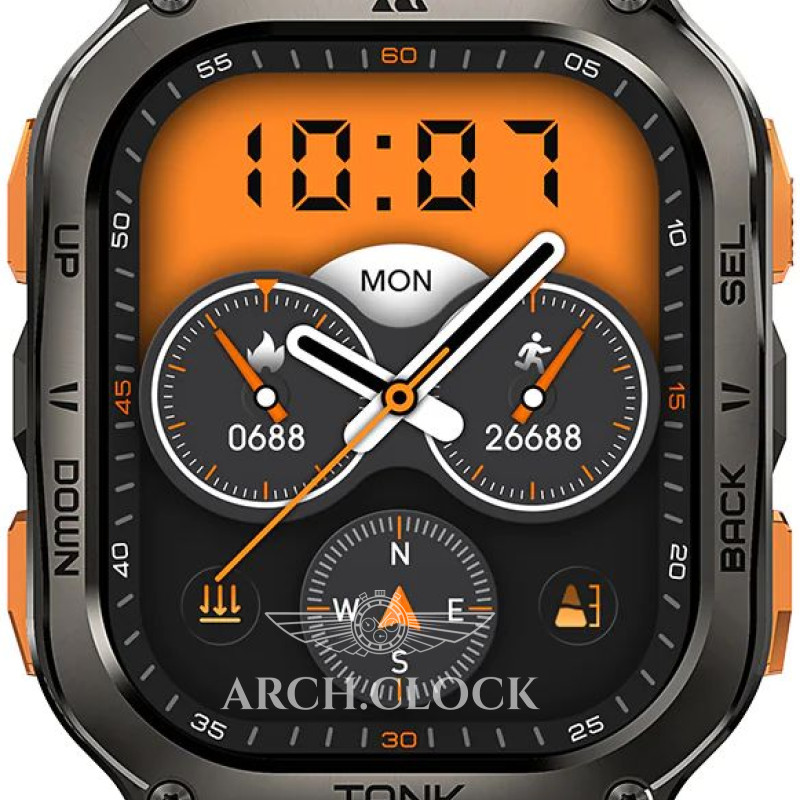Годинник Kospet Tank M3 ULTRA Black + Compass GPS, фото 10