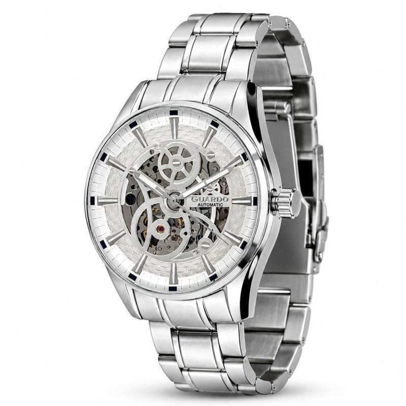Годинник GUARDO Eclipse Skeleton Prestige White, фото 1