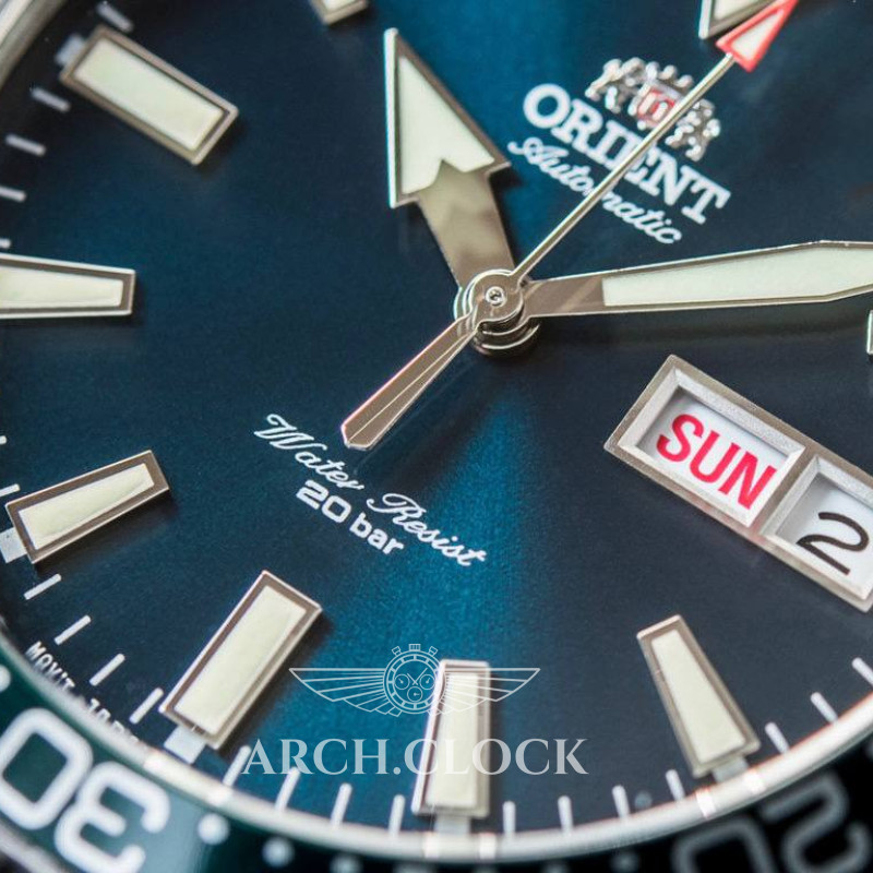 Годинник Orient RA-AA0004E19B Green KAMASU Automatic Diver Sapphire, фото 3