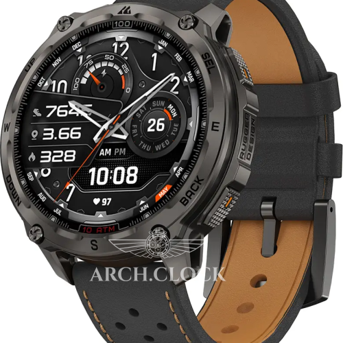 KOSPET 22mm Premium Archlan Leather Strap Grey