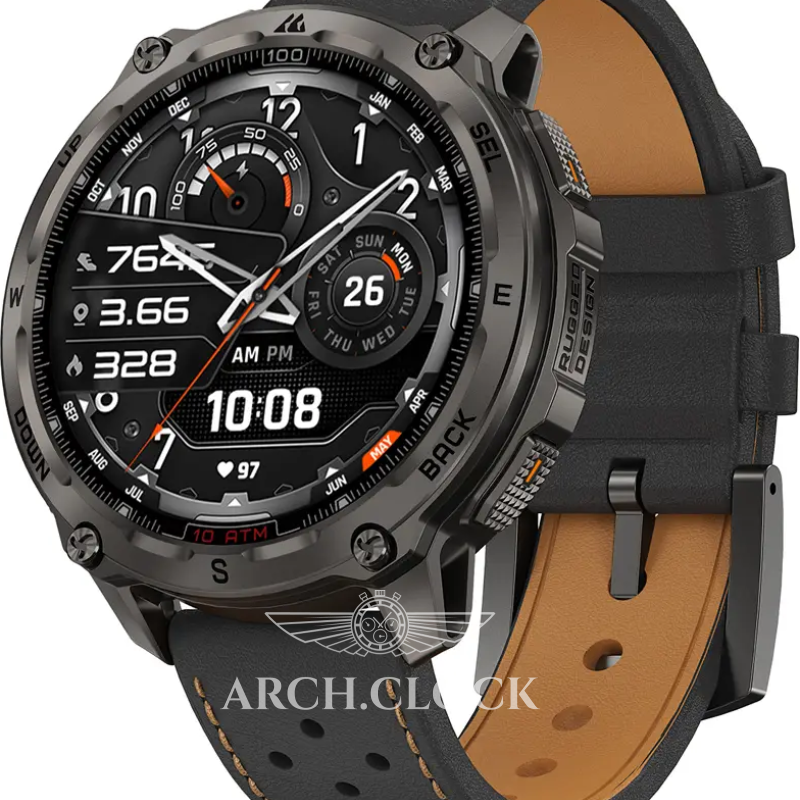 KOSPET 22mm Premium Archlan Leather Strap Grey, фото 2