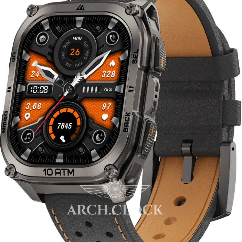 KOSPET 22mm Premium Archlan Leather Strap Grey, фото 4
