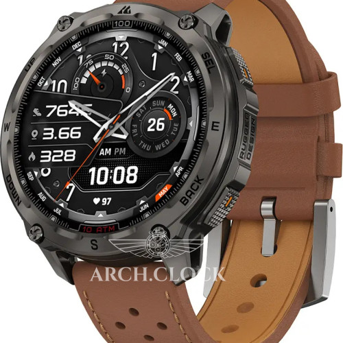 KOSPET 22mm Premium Archlan Leather Strap Brown