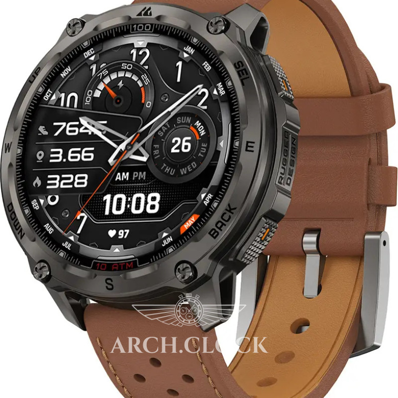 KOSPET 22mm Premium Archlan Leather Strap Brown, фото 2