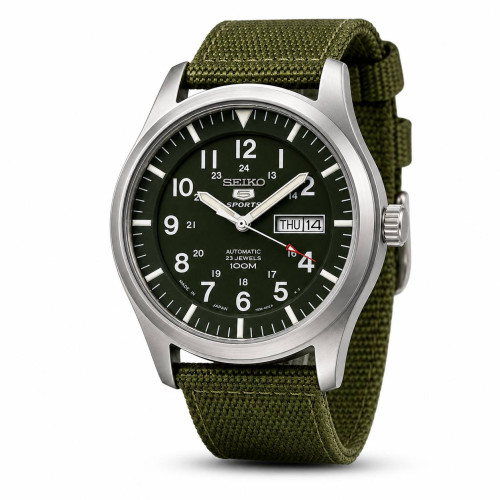 Seiko 5 SNZG09J1 Military Automatic Green MADE IN JAPAN