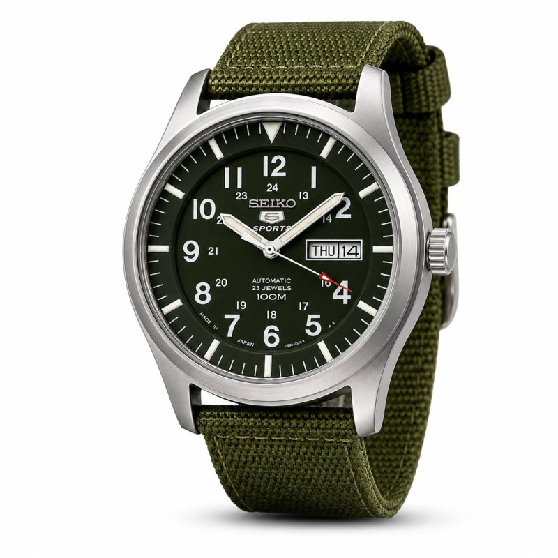 Годинник Seiko 5 SNZG09J1 Military Automatic Green MADE IN JAPAN, фото 1
